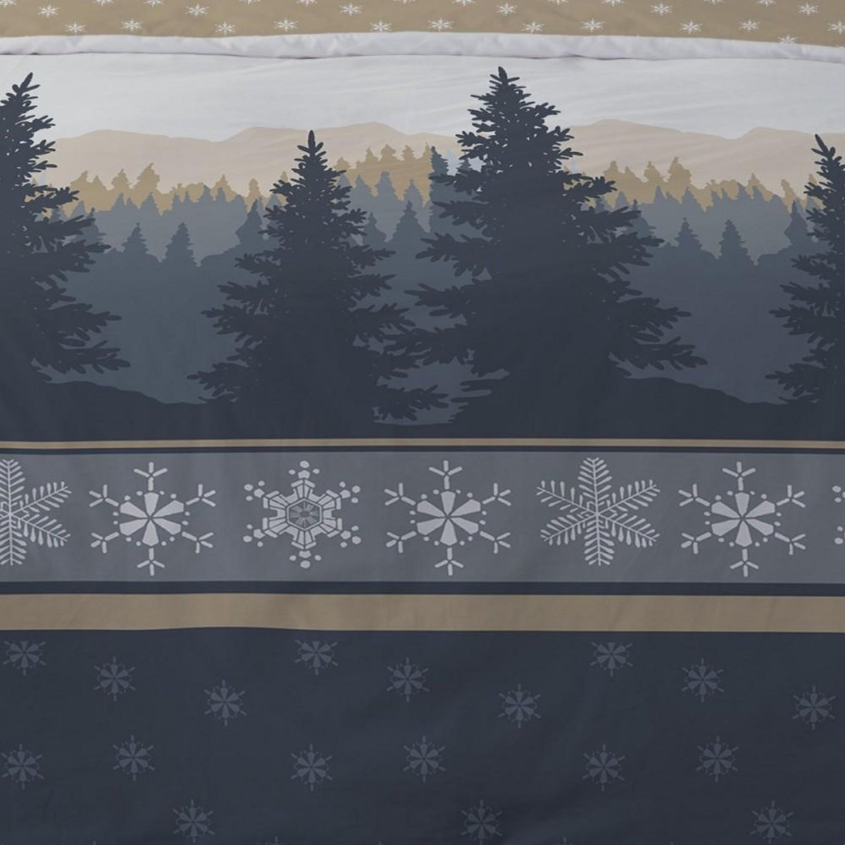 Dourev Housse de couette Flanelle 240x220 CHIMAY + 2 taies