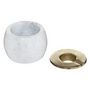 Voir la diapositive 2 : ATMOSPHERA Cendrier Rond en Marbre  Edi  12cm Blanc
