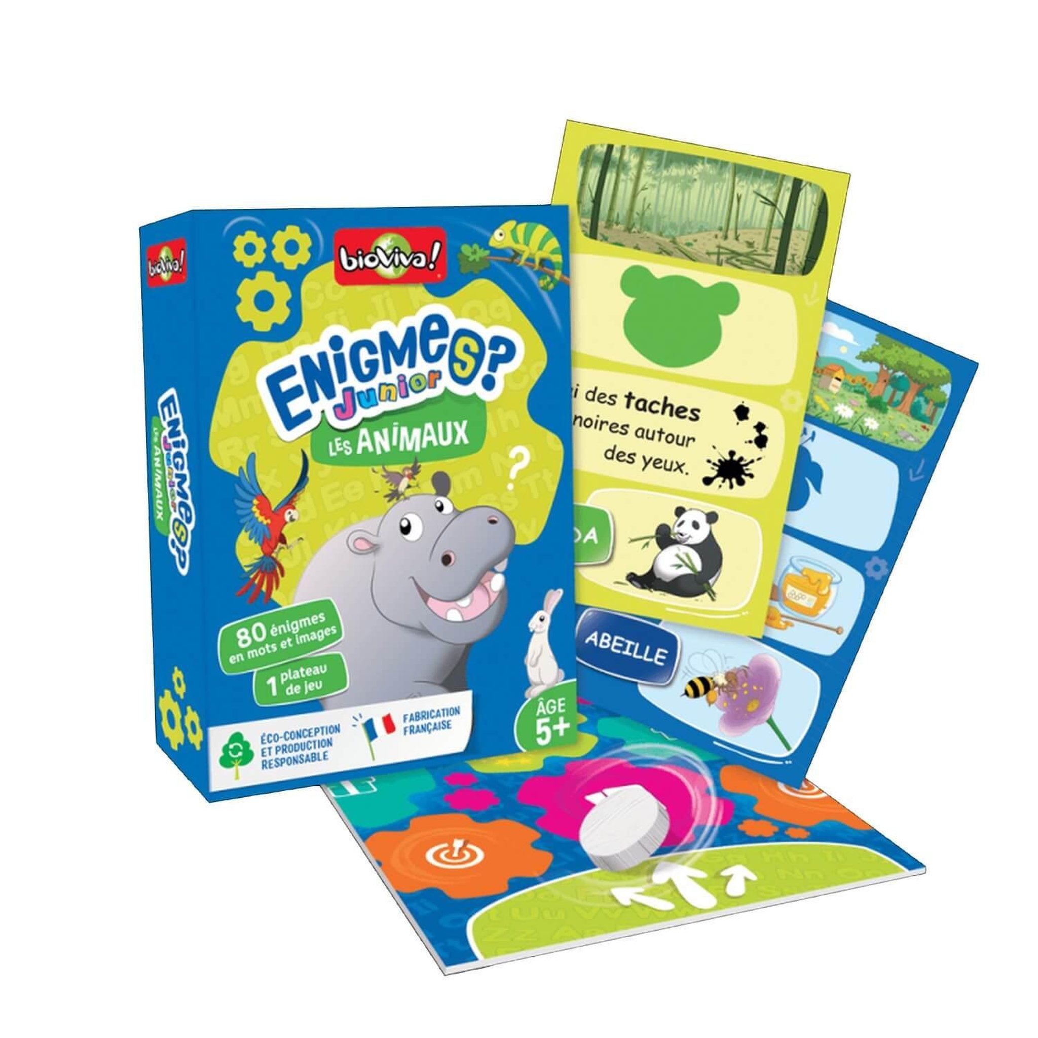 Voir la diapositive 2 : Bioviva Jeu de cartes Bioviva Enigmes junior Animaux