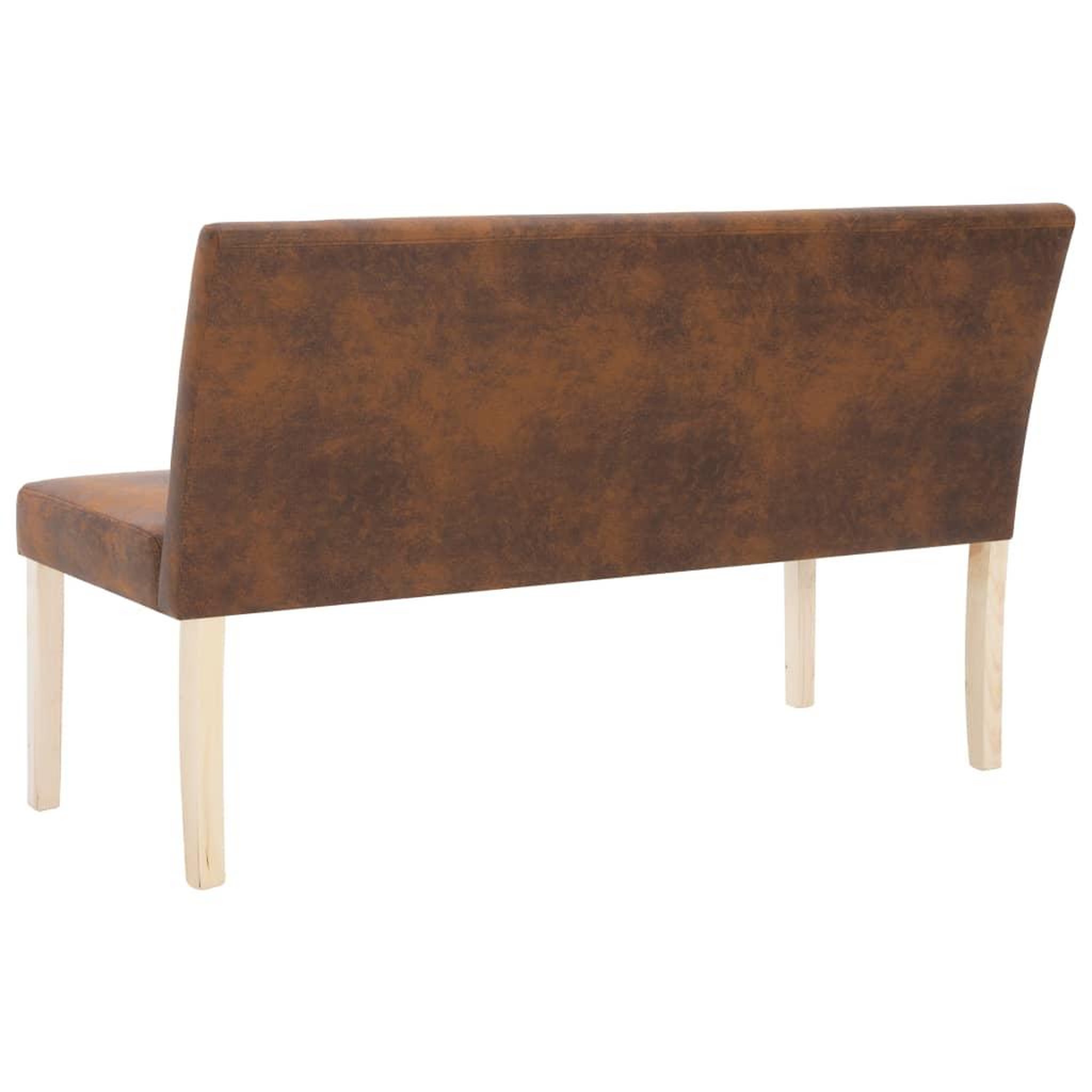 Voir la diapositive 5 : VIDAXL Banc 139,5 cm Marron Similicuir daim