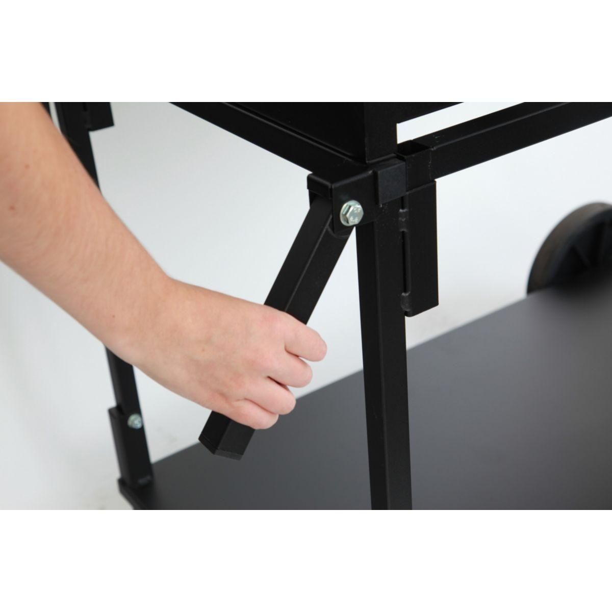 Le marquier Plancha gaz noir 4 brûleurs + Chariot Exception Pakita 4105, 105x55 cm