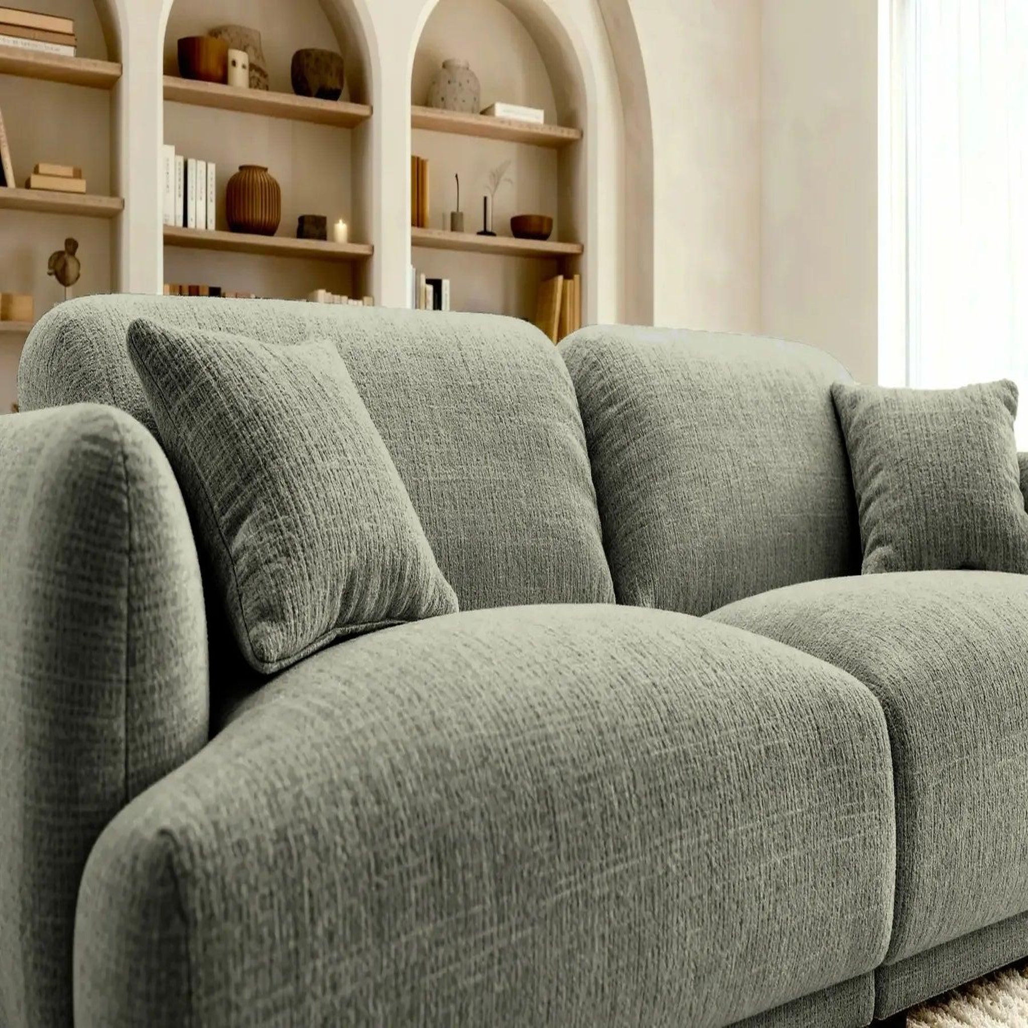 Voir la diapositive 4 : CASANOVA PARIS Rosalie - canapé droit tissu chenille 2 places