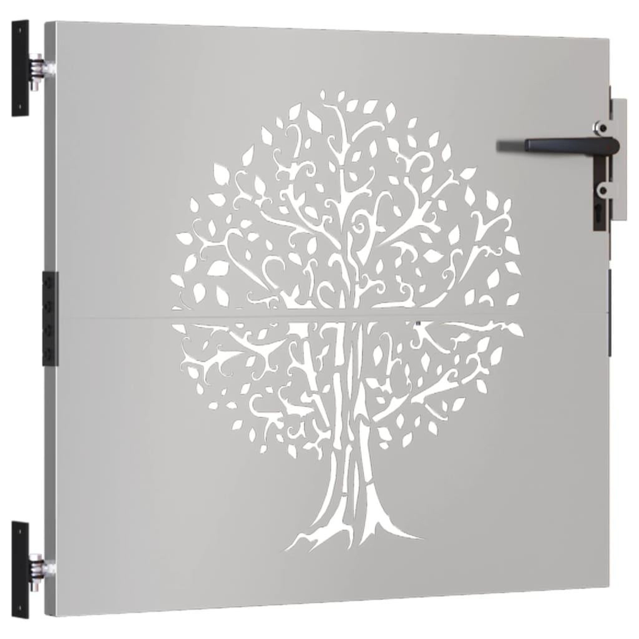 Voir la diapositive 3 : VIDAXL Portail de jardin 85x100 cm acier corten conception de l'arbre
