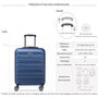 Voir la diapositive 2 : Delsey Valise cabine rigide Air Armour TSA polycarbonate 55cm