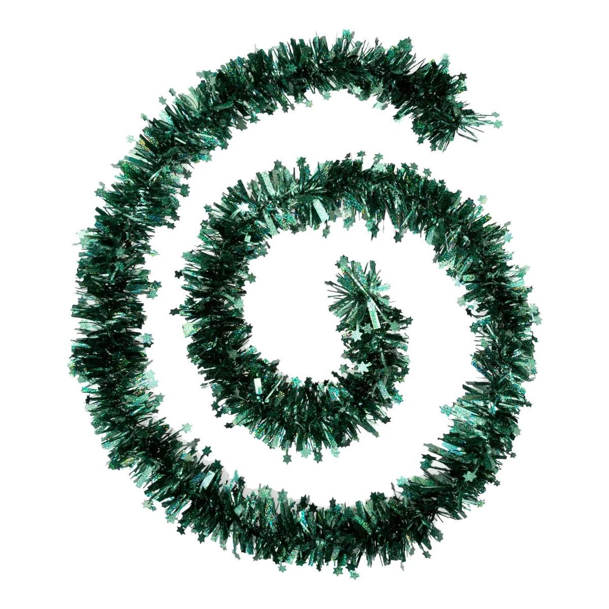 Eden Guirlande de noel 6 plis etoiles 200 cm. Coloris disponibles : Vert