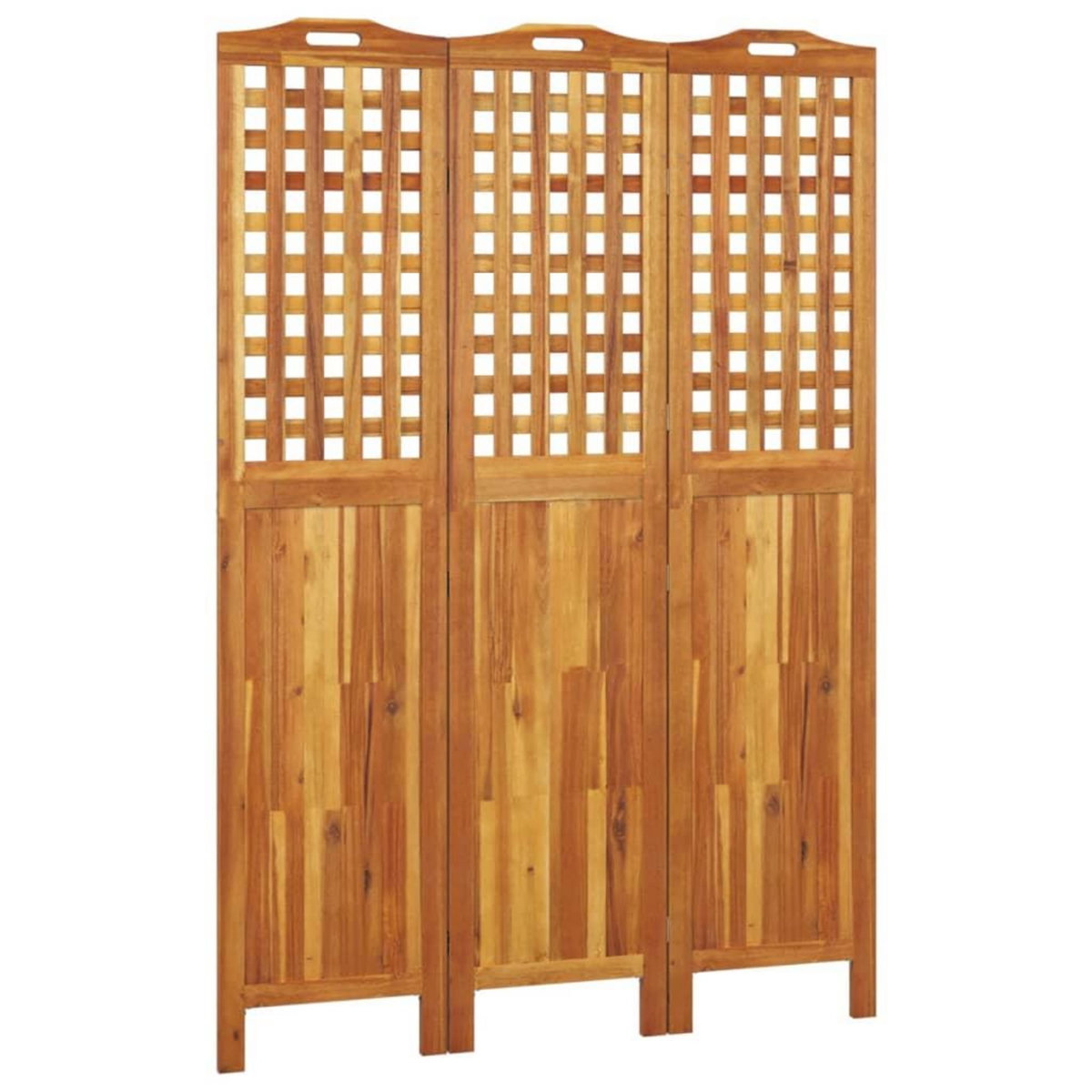VIDAXL Cloison de separation 3 panneaux 121,5x2x180 cm Bois d'acacia