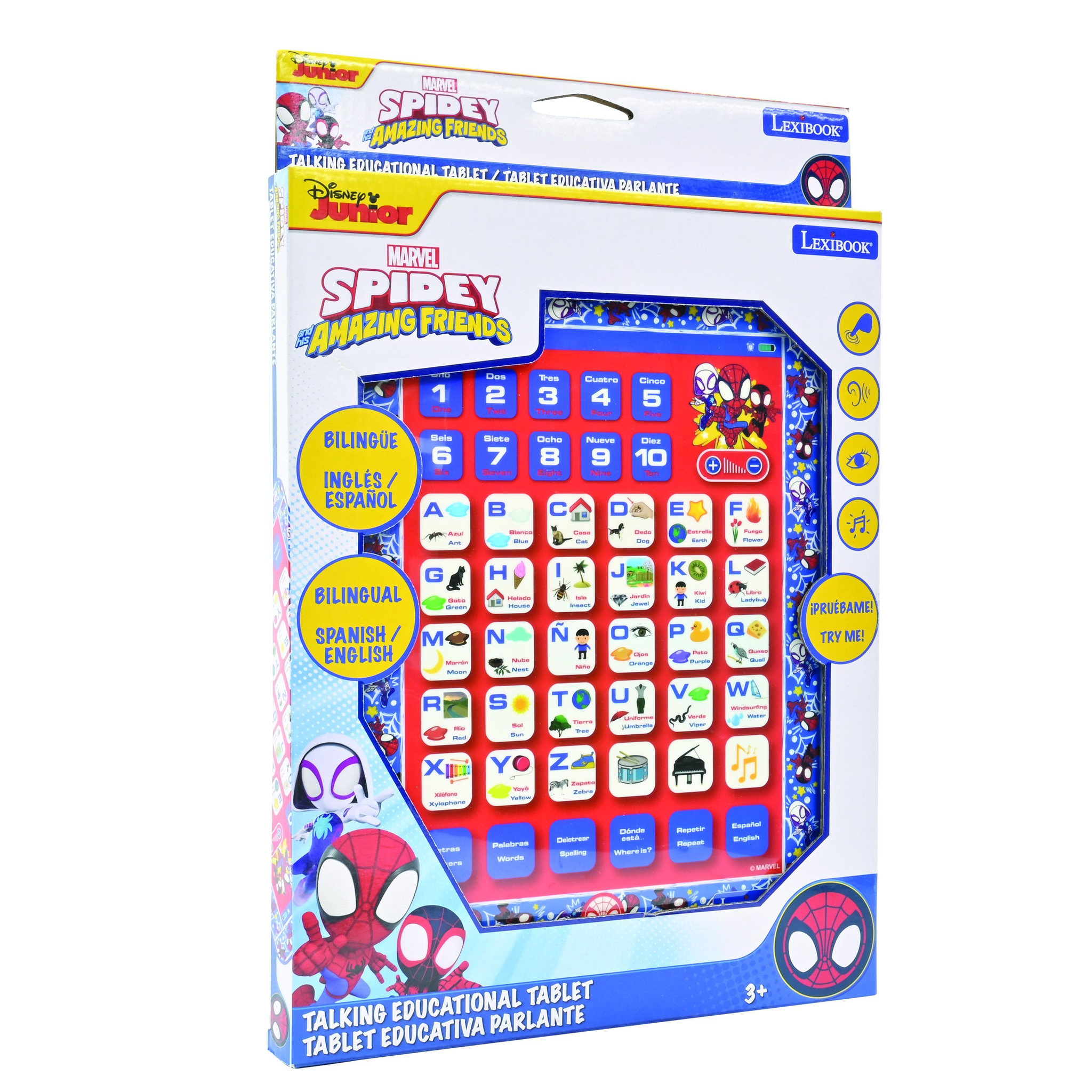 Lexibook, Tablette éducative pour apprendre l'alphabet, les chiffres, les animaux et la musique, Français, JCP10FR Lexibook, Tablette éducative pour apprendre l'alphabet, les chiffres, les animaux et la musique, Français, JCP10FR