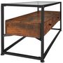 Voir la diapositive 6 : tectake Buffet bas style industriel Bois foncé industriel, rustique
