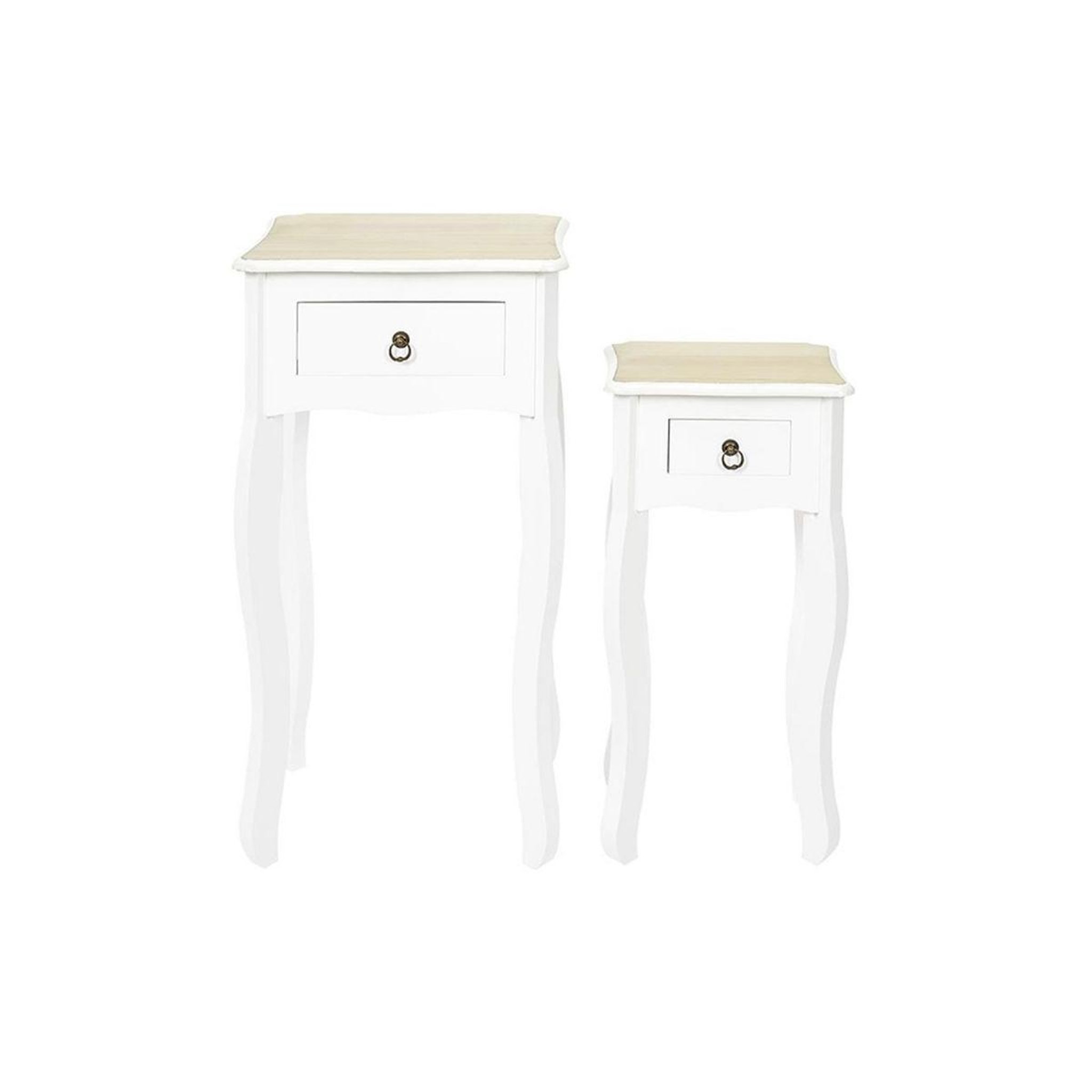 The Home Deco Factory Lot de 2 sellettes  victoria  75cm blanc