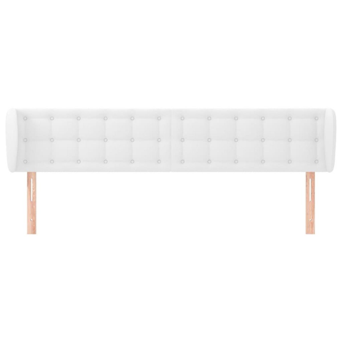 VIDAXL Tete de lit avec oreilles Blanc 203x23x78/88 cm Similicuir