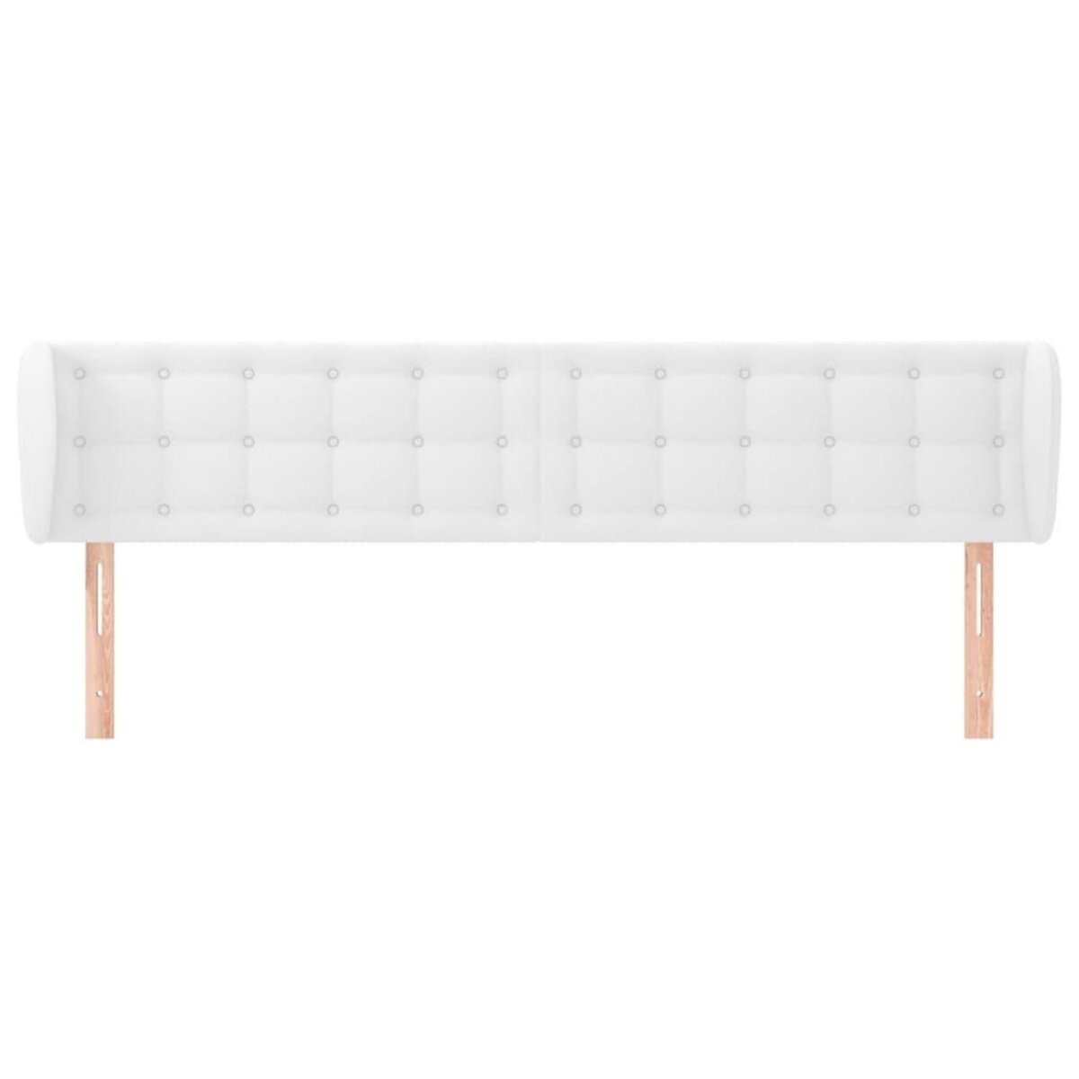 VIDAXL Tete de lit avec oreilles Blanc 203x23x78/88 cm Similicuir