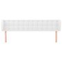 Voir la diapositive 3 : VIDAXL Tete de lit avec oreilles Blanc 203x23x78/88 cm Similicuir