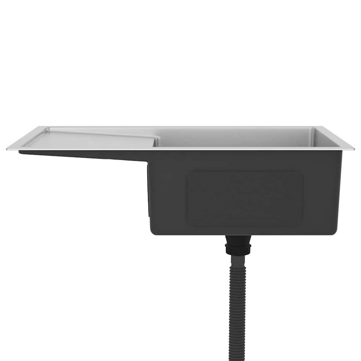 VIDAXL Evier de cuisine fait main Acier inoxydable