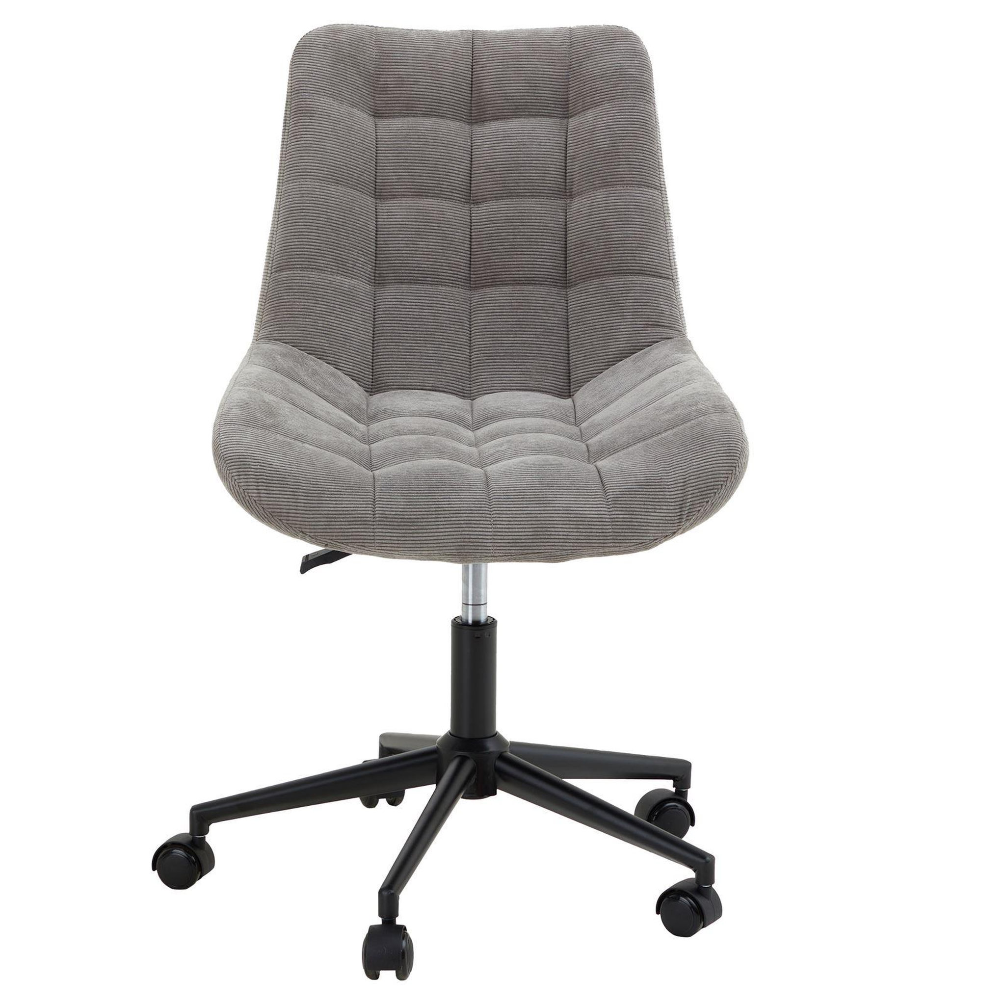 Voir la diapositive 5 : IDIMEX Chaise de bureau VASILO en velours côtelé