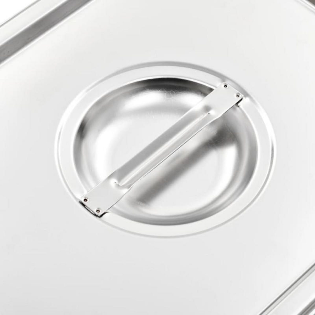 VIDAXL Couvercles de plateau 2 pcs GN 1 2 Acier inoxydable