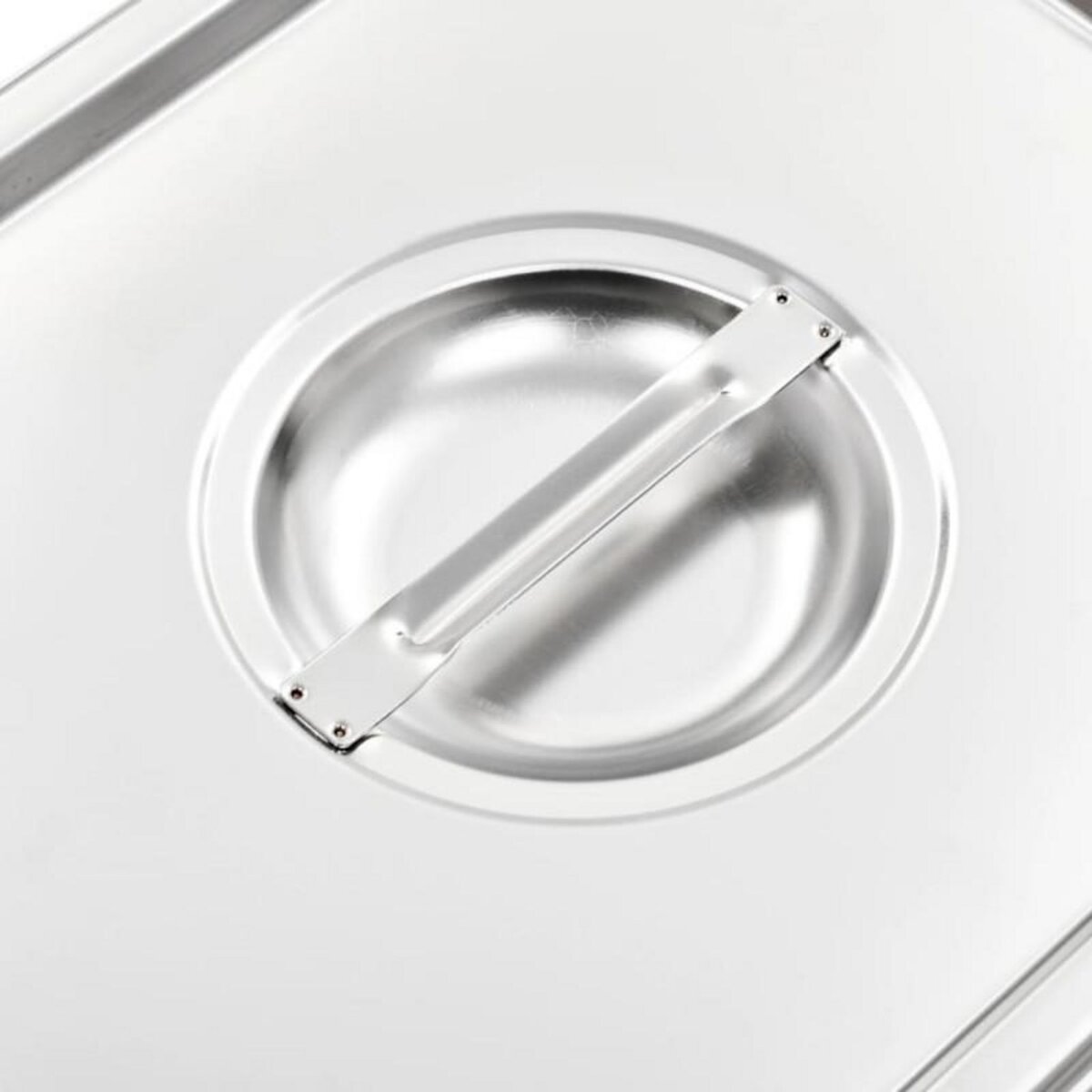 VIDAXL Couvercles de plateau 2 pcs GN 1 2 Acier inoxydable