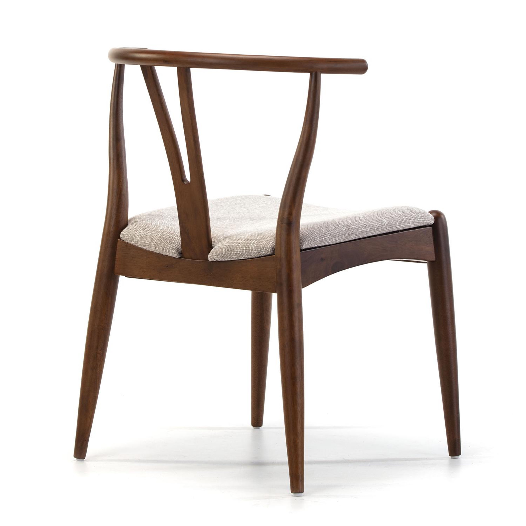 Voir la diapositive 4 : VS VENTA-STOCK Pack 2 chaises Rustic, Couleur Noyer, Bois Massif, 55 cm x 54,5 cm x 76 cm
