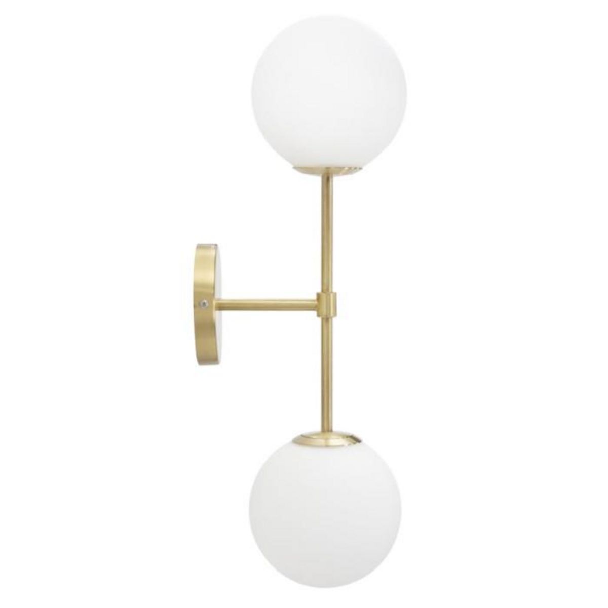 Paris Prix Applique Murale 2 Sphères  Glamy Doppia  55cm Blanc & Or