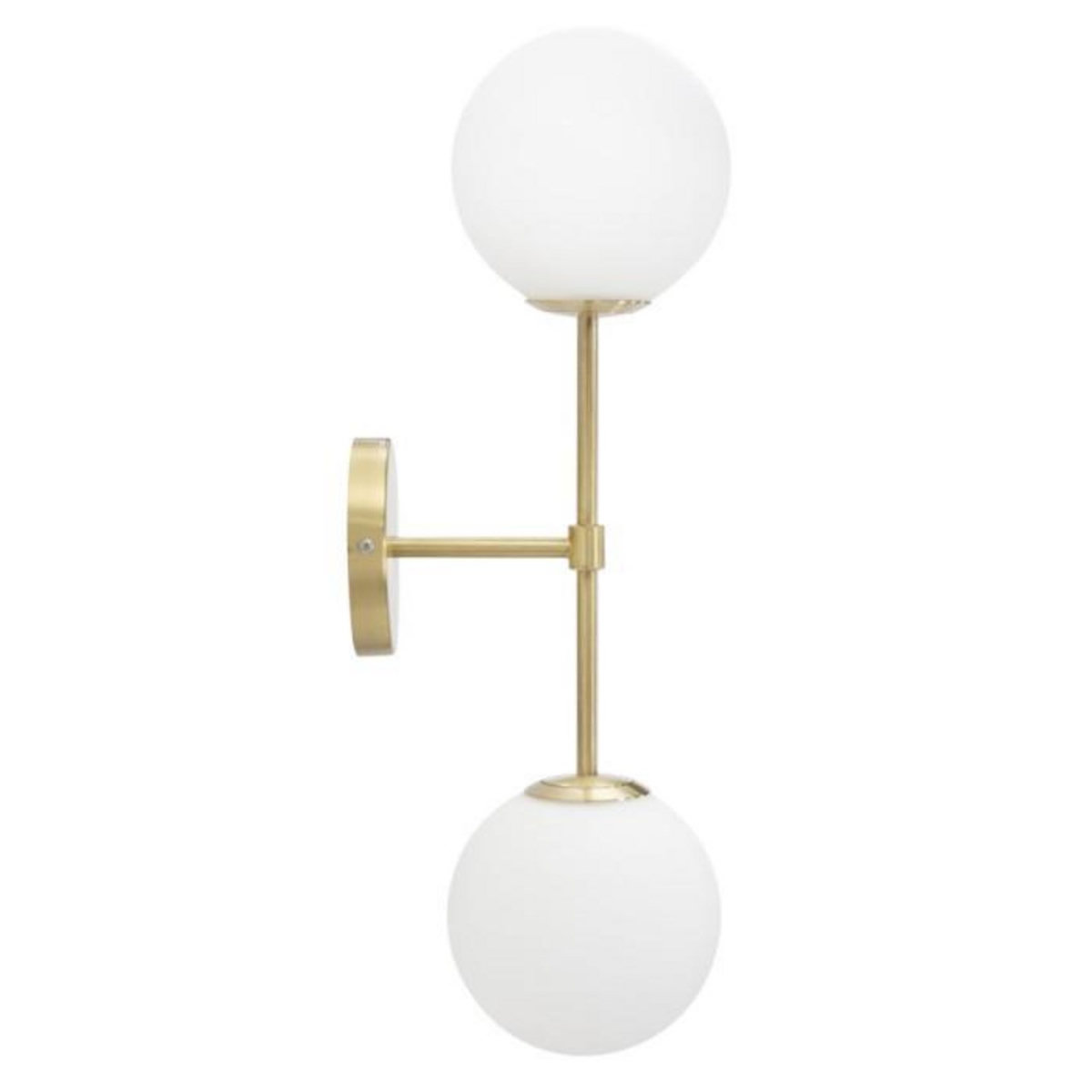 Paris Prix Applique Murale 2 Sphères  Glamy Doppia  55cm Blanc & Or