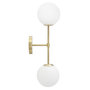 Voir la diapositive 4 : Paris Prix Applique Murale 2 Sphères  Glamy Doppia  55cm Blanc & Or