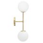 Voir la diapositive 4 : Paris Prix Applique Murale 2 Sphères  Glamy Doppia  55cm Blanc & Or