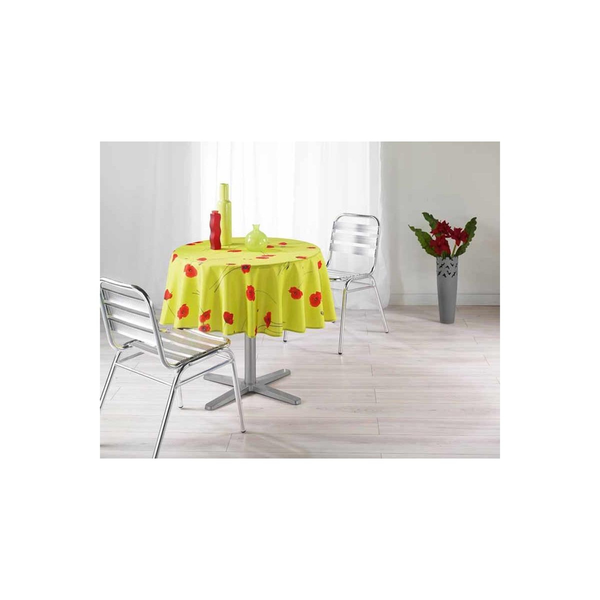 Douceur d'Intérieur Nappe Polyester 180cm Amapola Anis