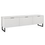 Voir la diapositive 3 : BEST MOBILIER Barbara - meuble tv - blanc - 150 cm