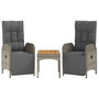 Voir la diapositive 2 : VIDAXL Chaises inclinables de jardin lot de 2 et table resine tressee
