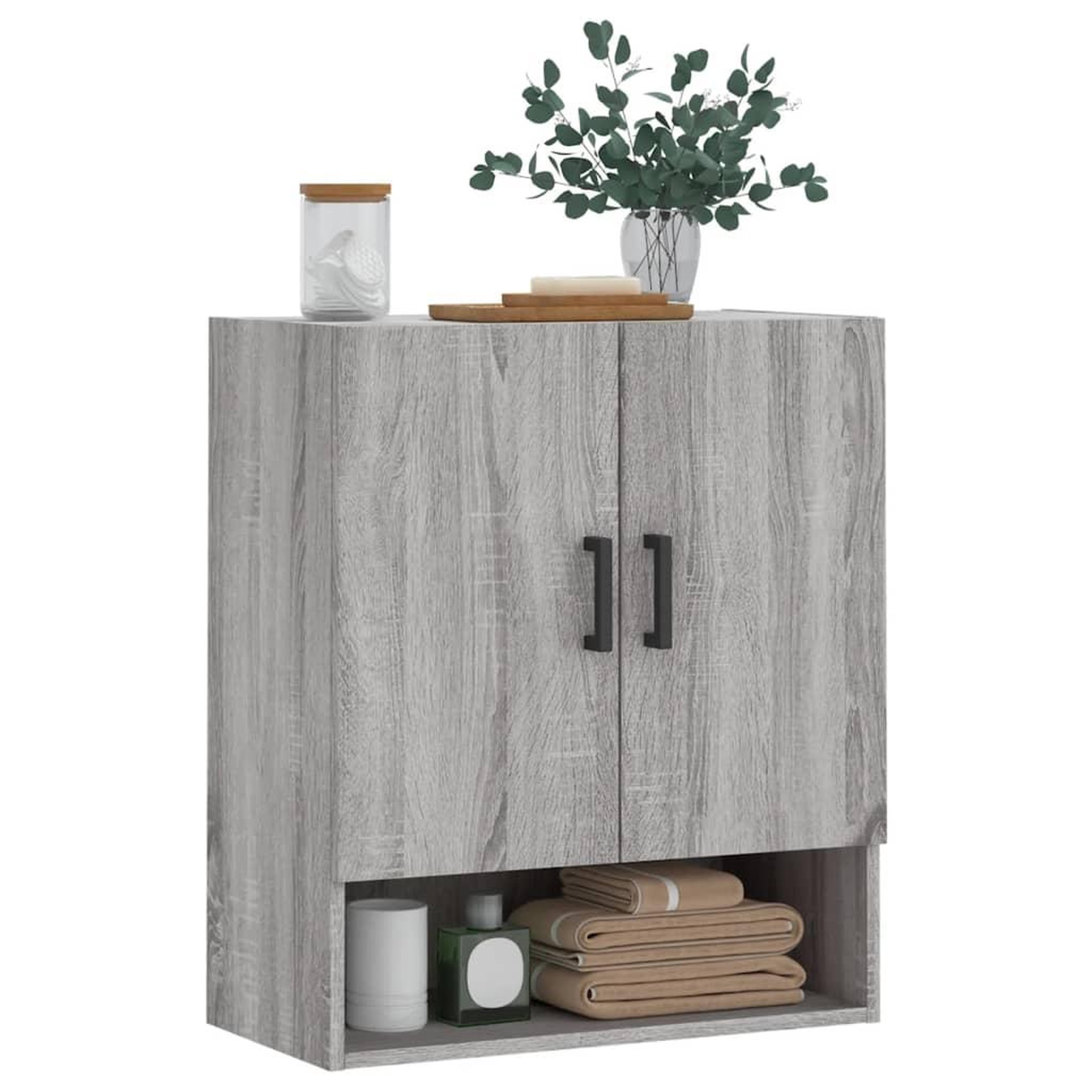 Voir la diapositive 3 : VIDAXL Armoire murale sonoma gris 60x31x70 cm bois d'ingenierie