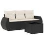 Voir la diapositive 2 : VIDAXL Salon de jardin 4 pcs avec coussins noir resine tressee