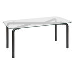 ATMOSPHERA Table à manger en verre pour 6 personnes HECATE - Noir