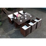 Voir la diapositive 5 : CONCEPT USINE MIAMI - Salon de jardin 6 places marron-blanc + housse de protection MIAMI