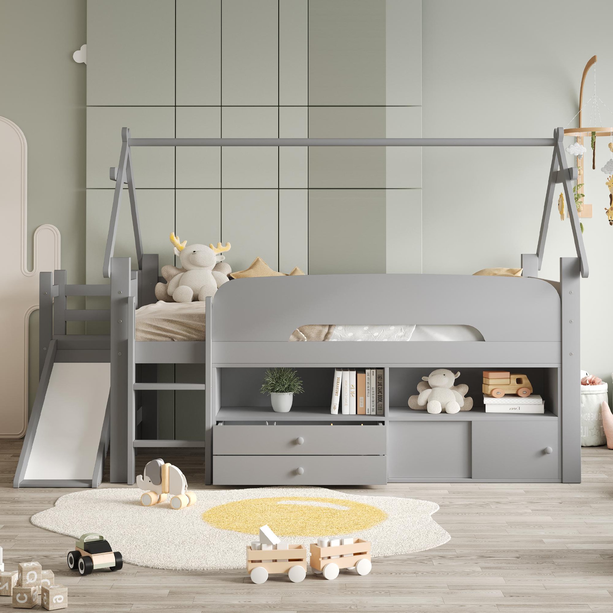 Voir la diapositive 2 : MERAX Lit mezzanine enfant