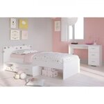 PARISOT PARISOT Chambre enfant complete 2 pieces - Lit + bureau - Style essentiel - Décor blanc - COSMOS