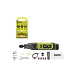 ryobi pack ryobi - mini-outil multifonction rrt4-120ga15 - 4v - 1 batterie 2.0ah - 1 câble usb c - 15 acc