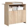 Voir la diapositive 5 : TREND TEAM Chambre bébé trio NIKO - Lit 70x140 cm + Commode a langer 2 portes + Armoire 2 portes - Décor chene naturel - TRENDTEAM