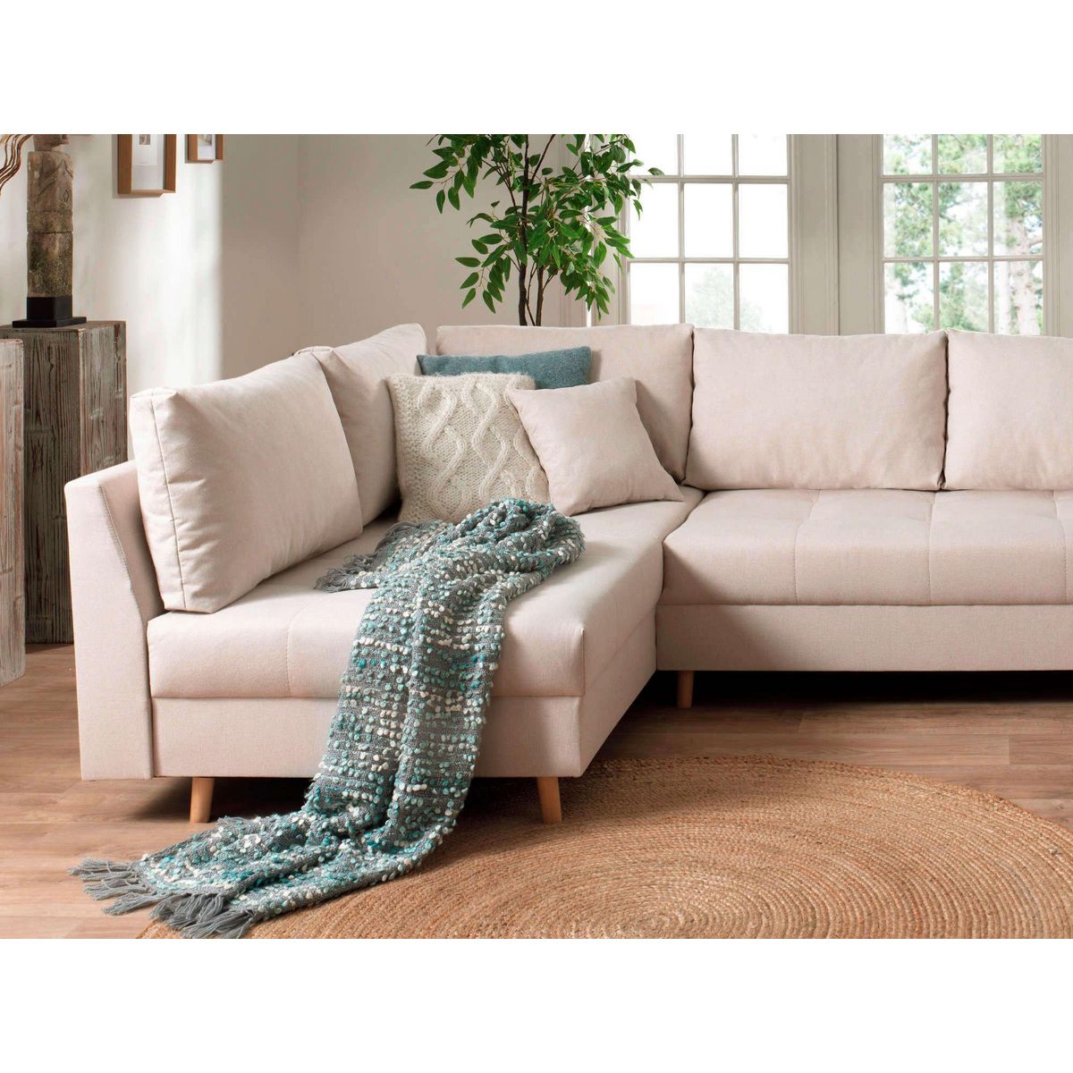 LISA DESIGN Rune - canapé panoramique - 7 places - style scandinave - gauche