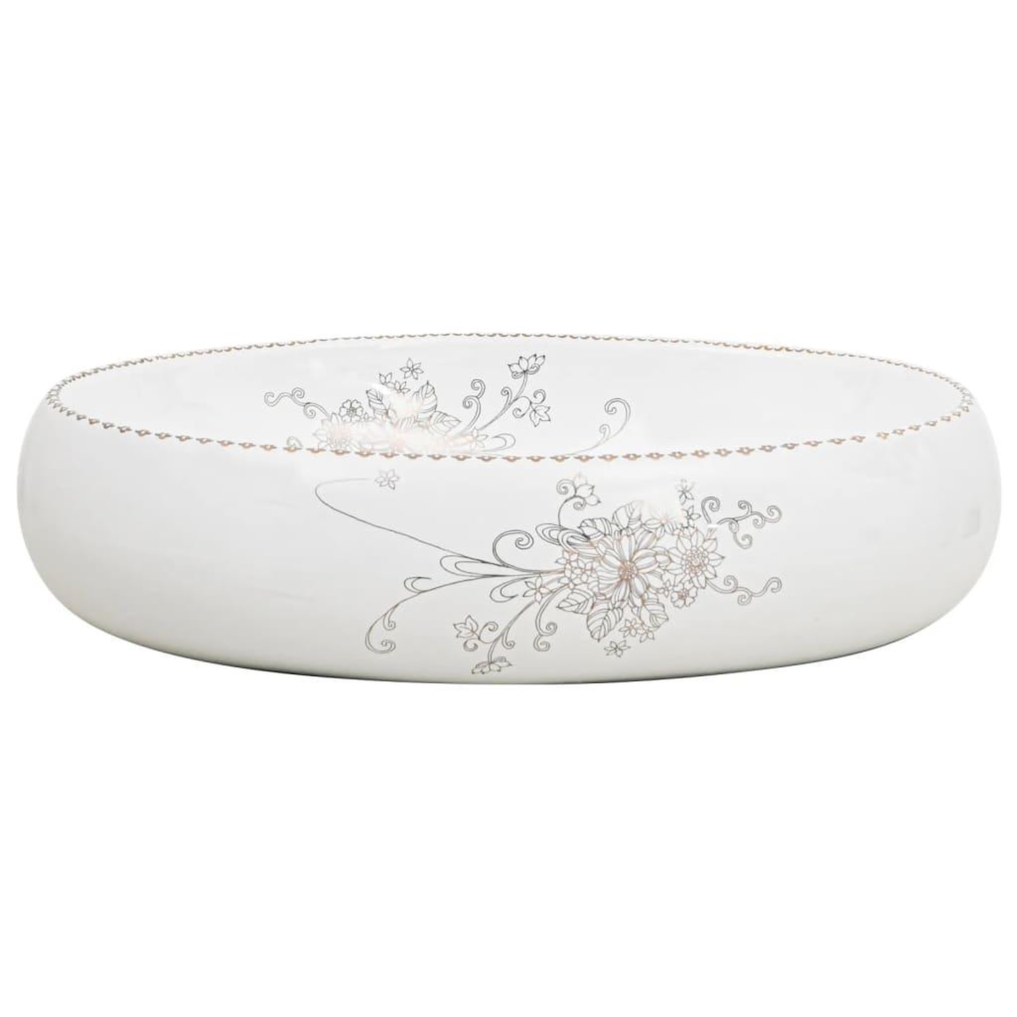 Voir la diapositive 3 : VIDAXL Vasque a poser blanc ovale 59x40x15 cm ceramique