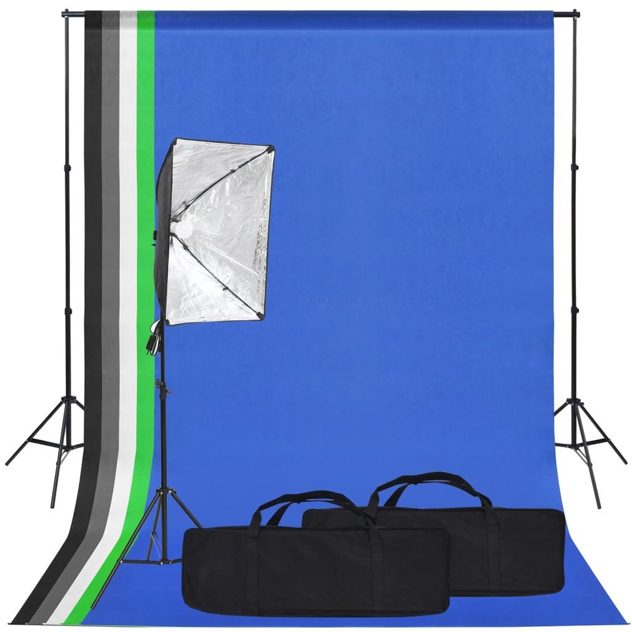 VIDAXL Kit de studio photo avec boîte a lumiere et toile de fond
