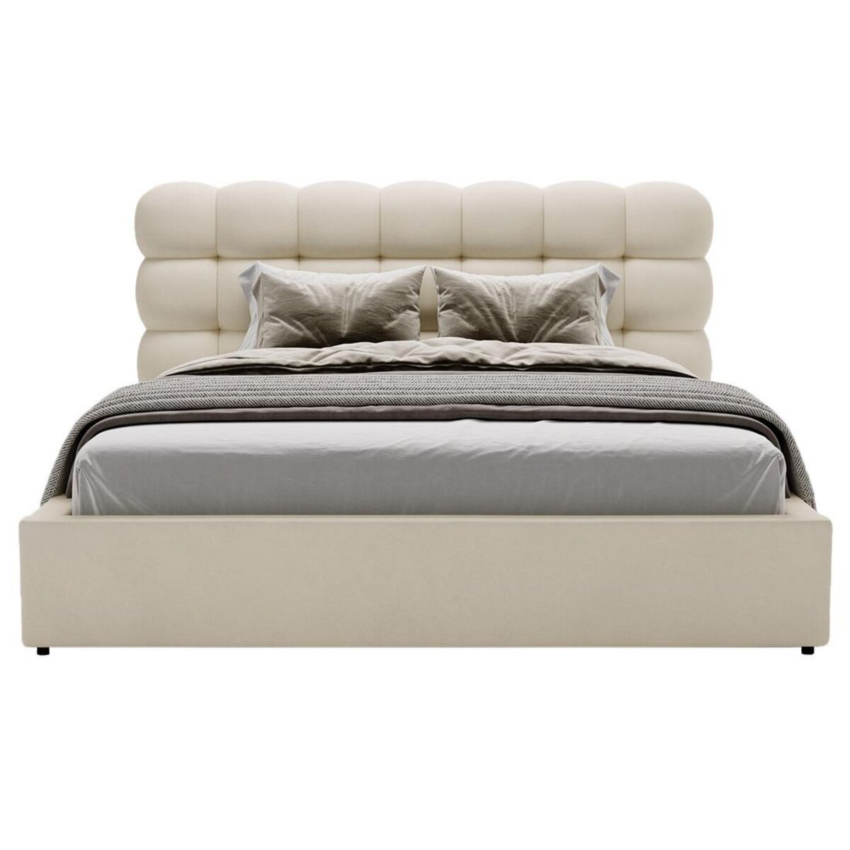 BEST MOBILIER Lotus - lit coffre - 180x200 cm - sommier inclus - en velours