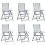 Voir la diapositive 2 : VIDAXL Chaises inclinables de jardin lot de 6 et coussins Bois acacia