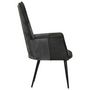 Voir la diapositive 4 : VIDAXL Chaise a oreilles Noir et gris Cuir veritable
