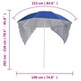 Voir la diapositive 6 : VIDAXL Parasol de plage avec parois laterales bleu 215 cm