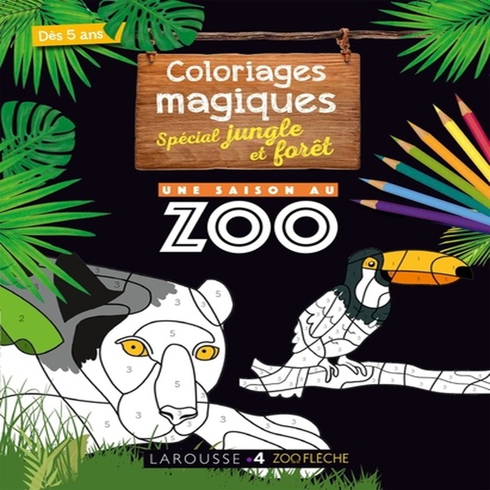  MON CAHIER DE COLORIAGES MAGIQUES SPECIAL JUNGLE ET FORET, Amelin Pauline