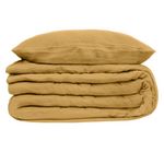 ATMOSPHERA Parure de lit en doublure Gaze de coton grand modèle. Coloris disponibles : Blanc, Jaune, Rose, Vert