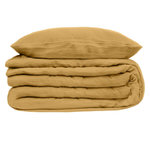 ATMOSPHERA Parure de lit en doublure Gaze de coton grand modèle. Coloris disponibles : Rose, Vert, Blanc