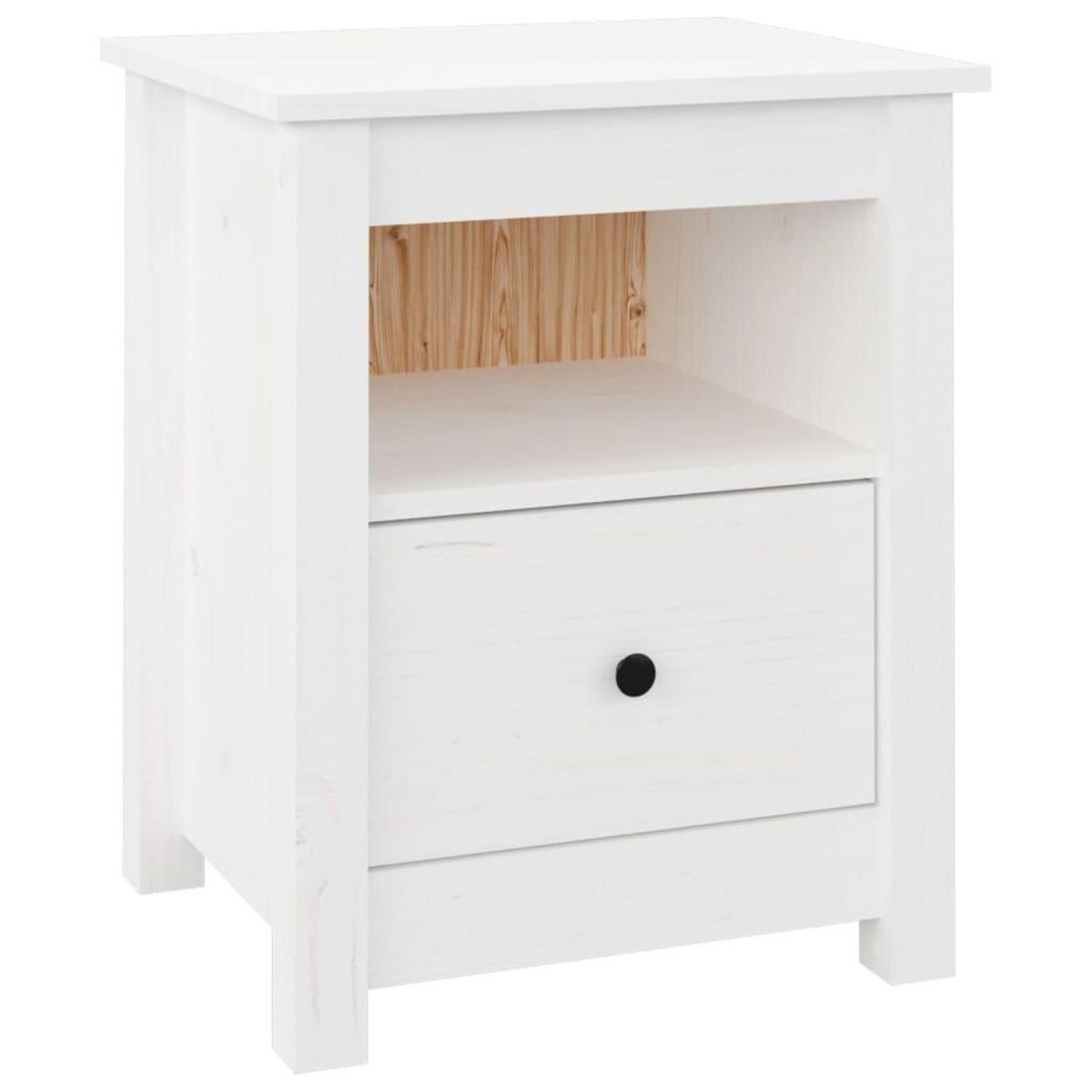 VIDAXL Tables de chevet 2 pcs Blanc 40x35x49 cm Bois de pin massif
