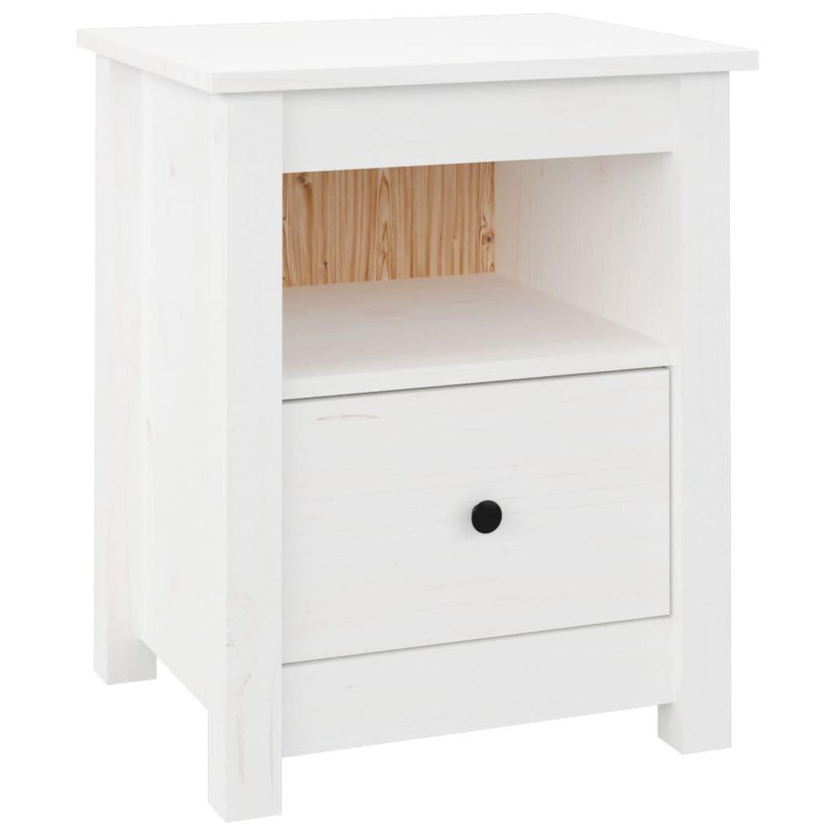 VIDAXL Tables de chevet 2 pcs Blanc 40x35x49 cm Bois de pin massif