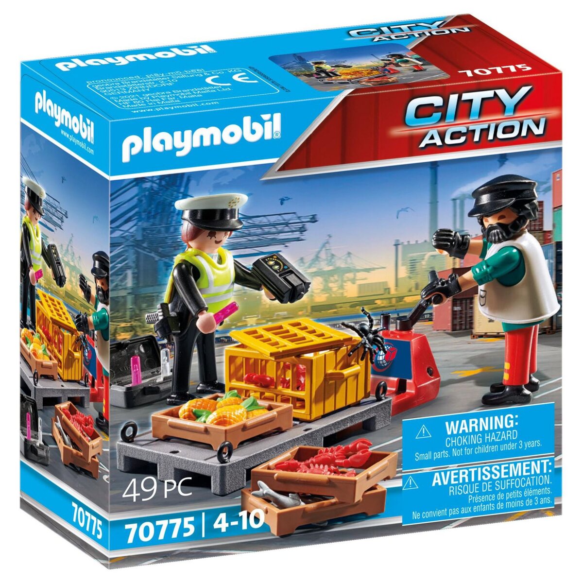 PLAYMOBIL 70775 - CITY Action - Ouvrier et douanière