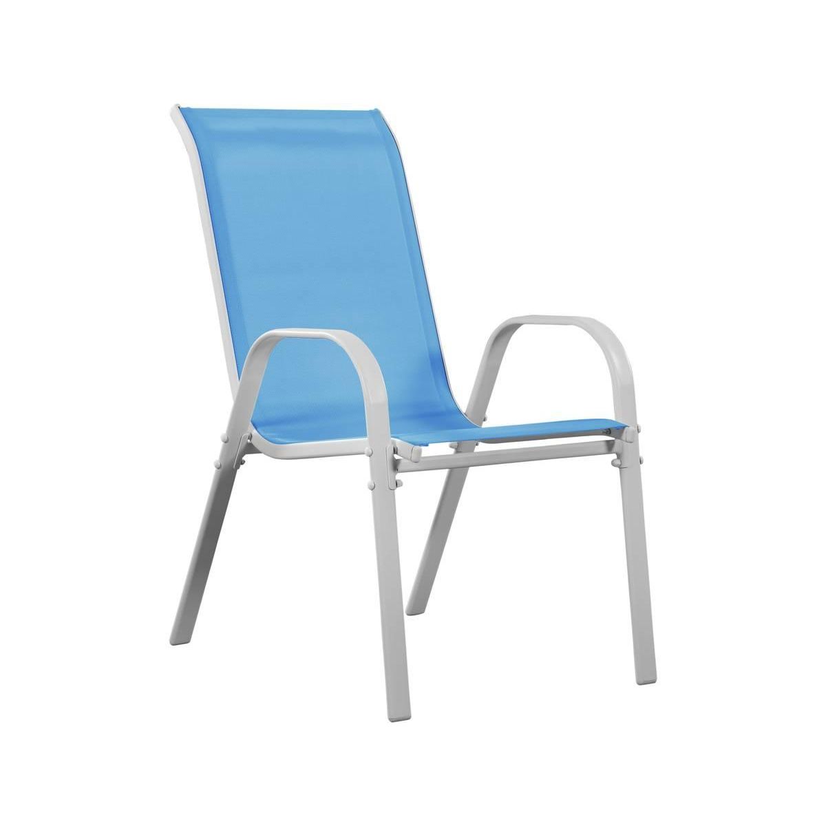 Habitat et Jardin Fauteuil jardin Textilène  Cordoba  - Phoenix - Bleu - Lot de 4